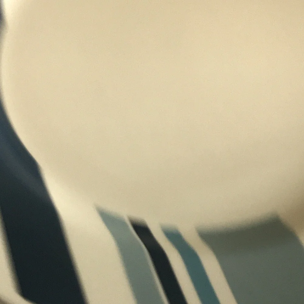 Pier 1 Marea Dinner Blue & White Stripes‎ Earthenware Made in Italy set of 4